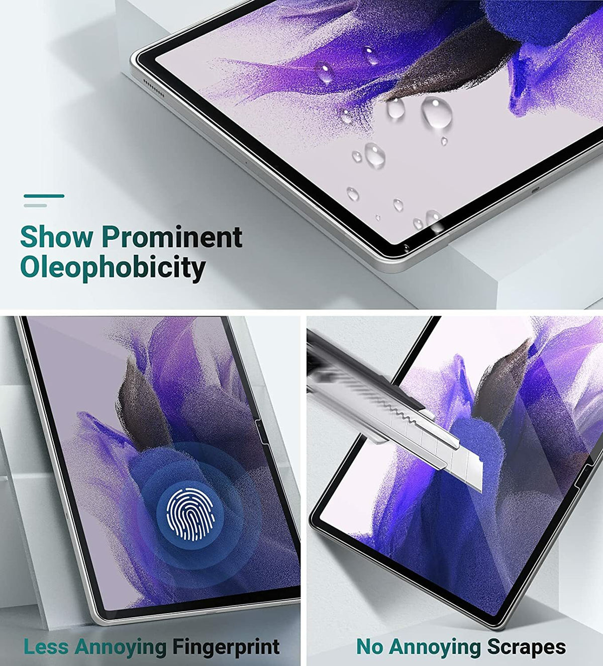Tempered Glass Screen Protector For Samsung Galaxy Tab S7 FE 12.4 inch