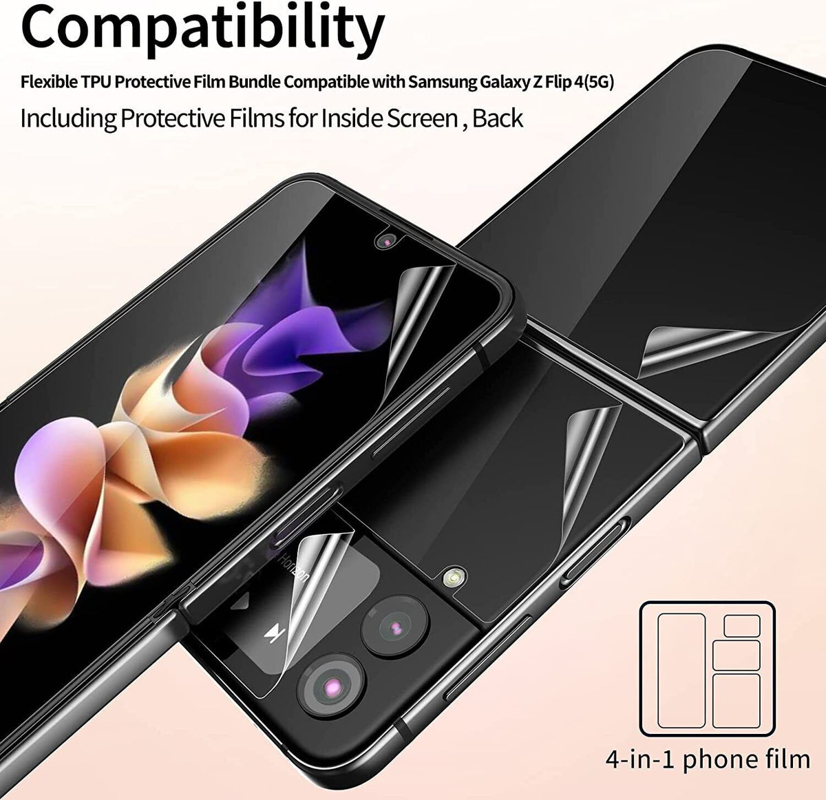 SCREEN Protector For Samsung Galaxy Z Flip 3/4/5 Hydrogel Cover - Clear TPU FILM