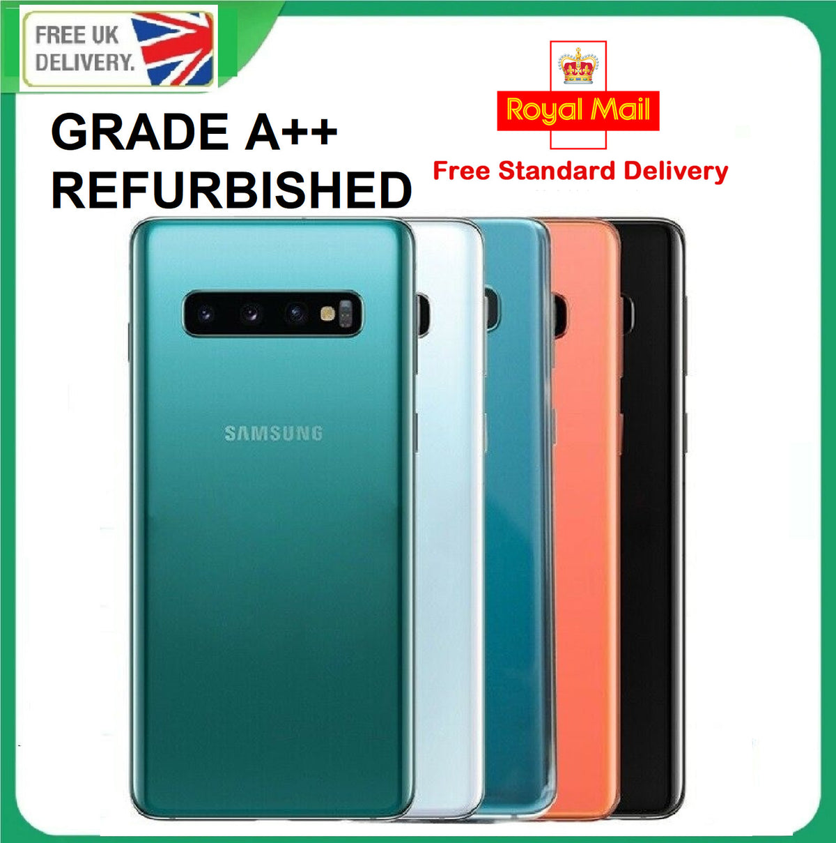 For Samsung Galaxy S10 PLUS G975F Rear Back Glass Battery Cover Camera Lens UK