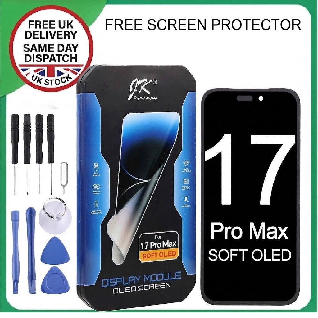 Premium Soft OLED Display for iPhone 17 Pro Max Screen Replacement UK Stock