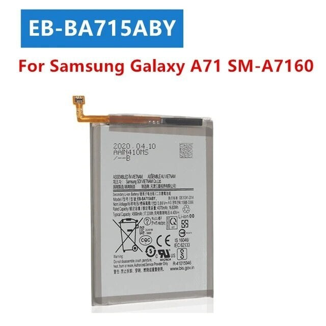 For Samsung Galaxy A71 (A715F) Replacement Battery 4500mAh - (EB-BA715ABY)
