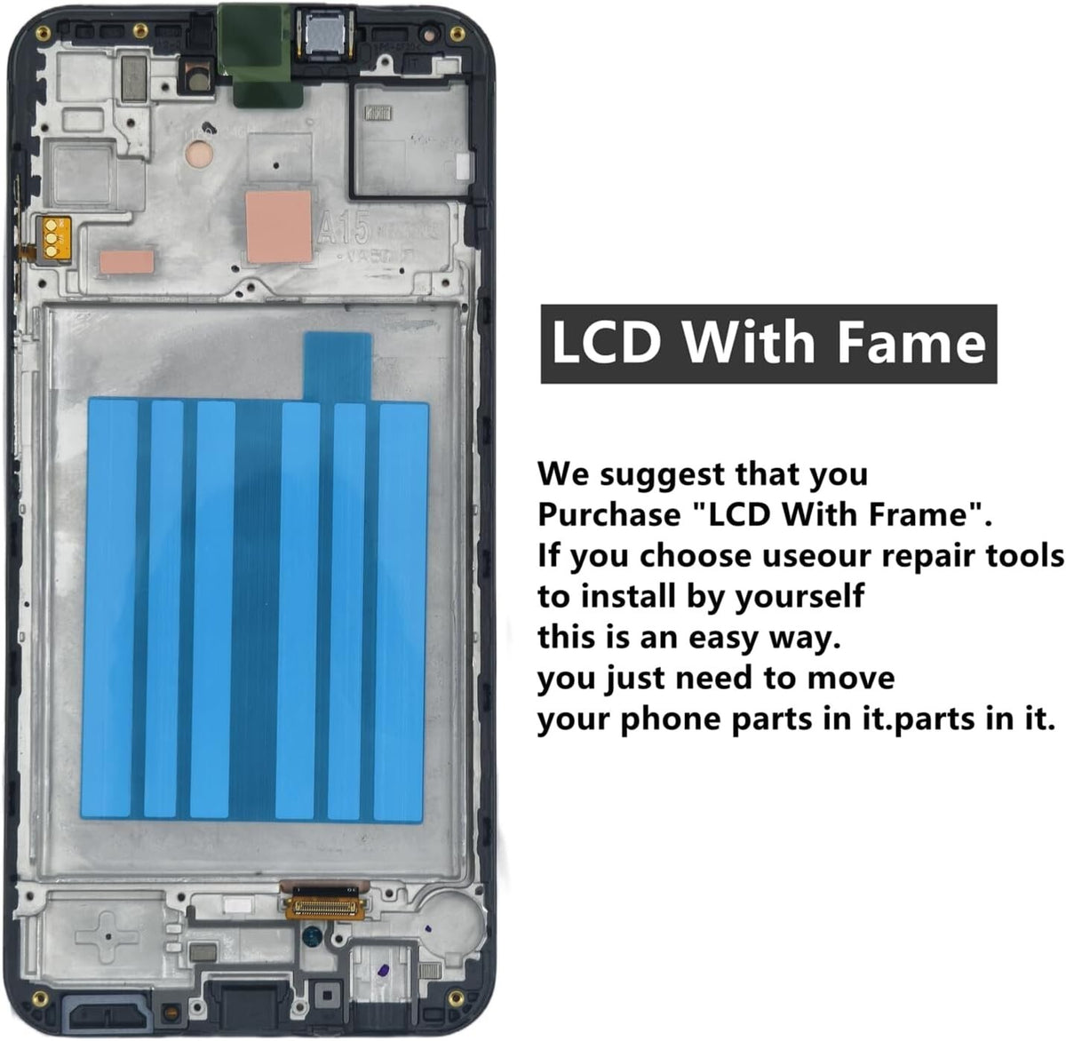 For Samsung Galaxy A15 4G 5G SM-A155F A156B LCD Display Screen Replacement+Frame