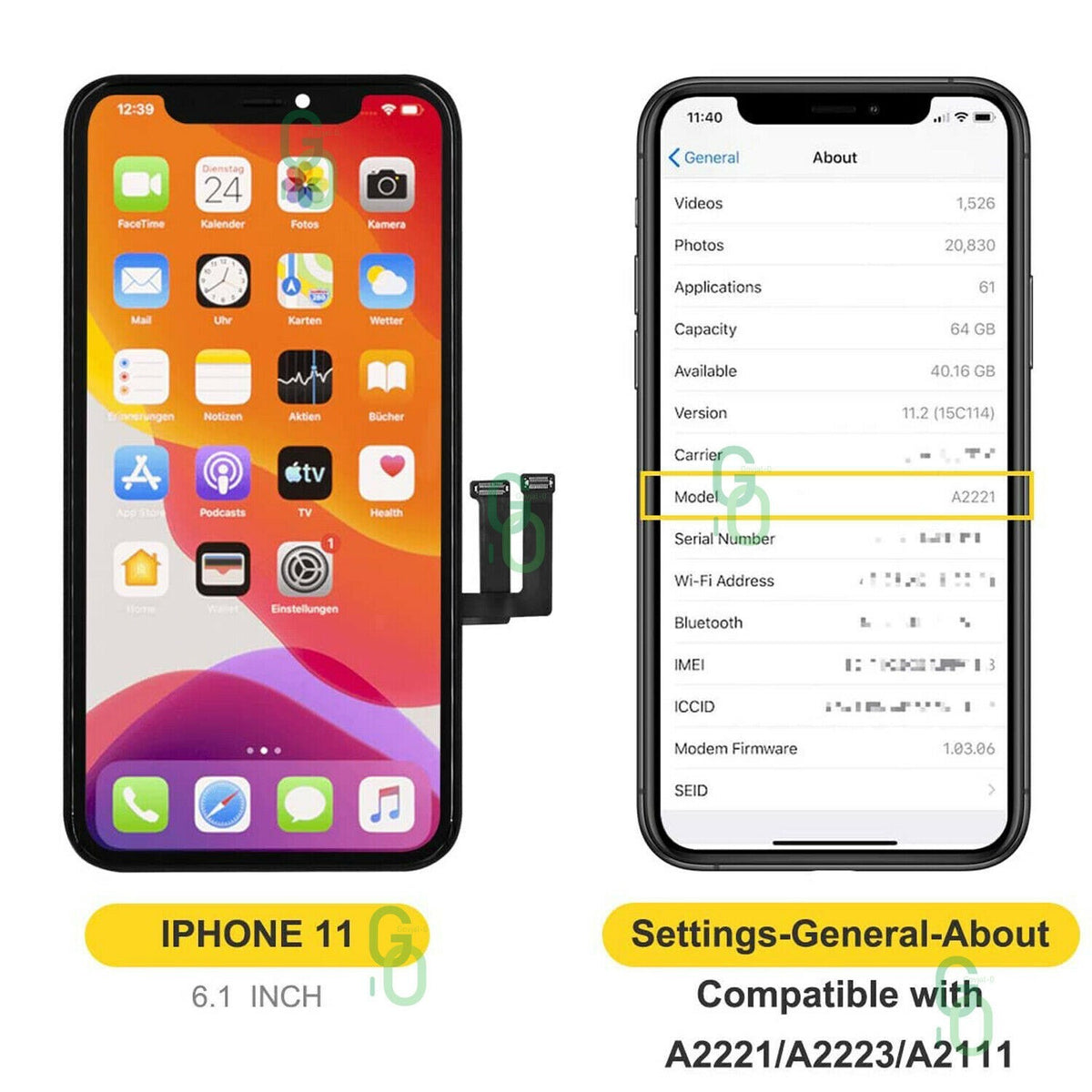 Apple iPhone 11 LCD & Digitizer incell OLED Assembly Screen Display Replacement