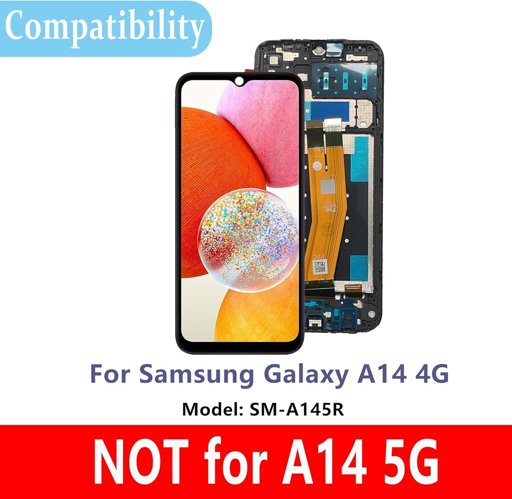 For Samsung Galaxy A14 4G SM-A145R LCD Display Screen Digitizer FULL HD LCD