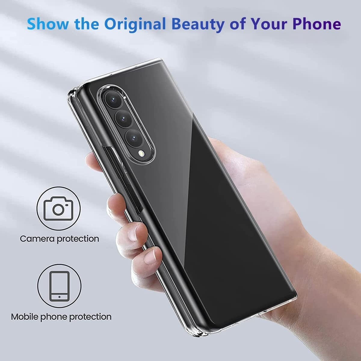 For Samsung Galaxy Z Fold5/4/3 5G Shockproof Clear Slim Rugged Hybrid Case Cover