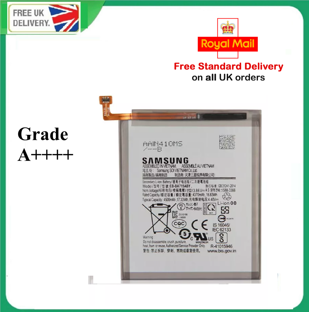 Genuine Samsung Galaxy A71 battery EB-BA715ABY