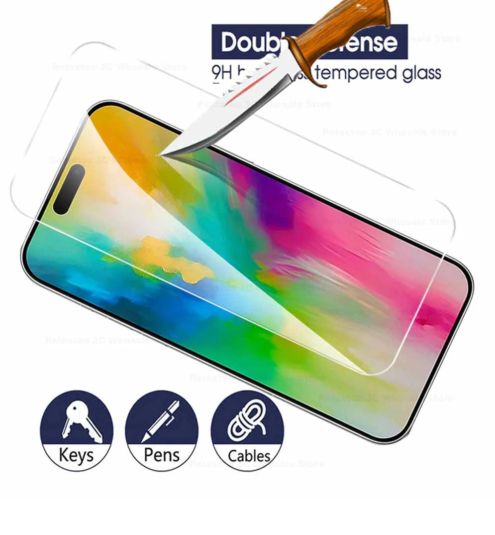 Gorilla Screen Protector Tempered Glass Clear For iPhone 16 15 14 Plus Pro Max