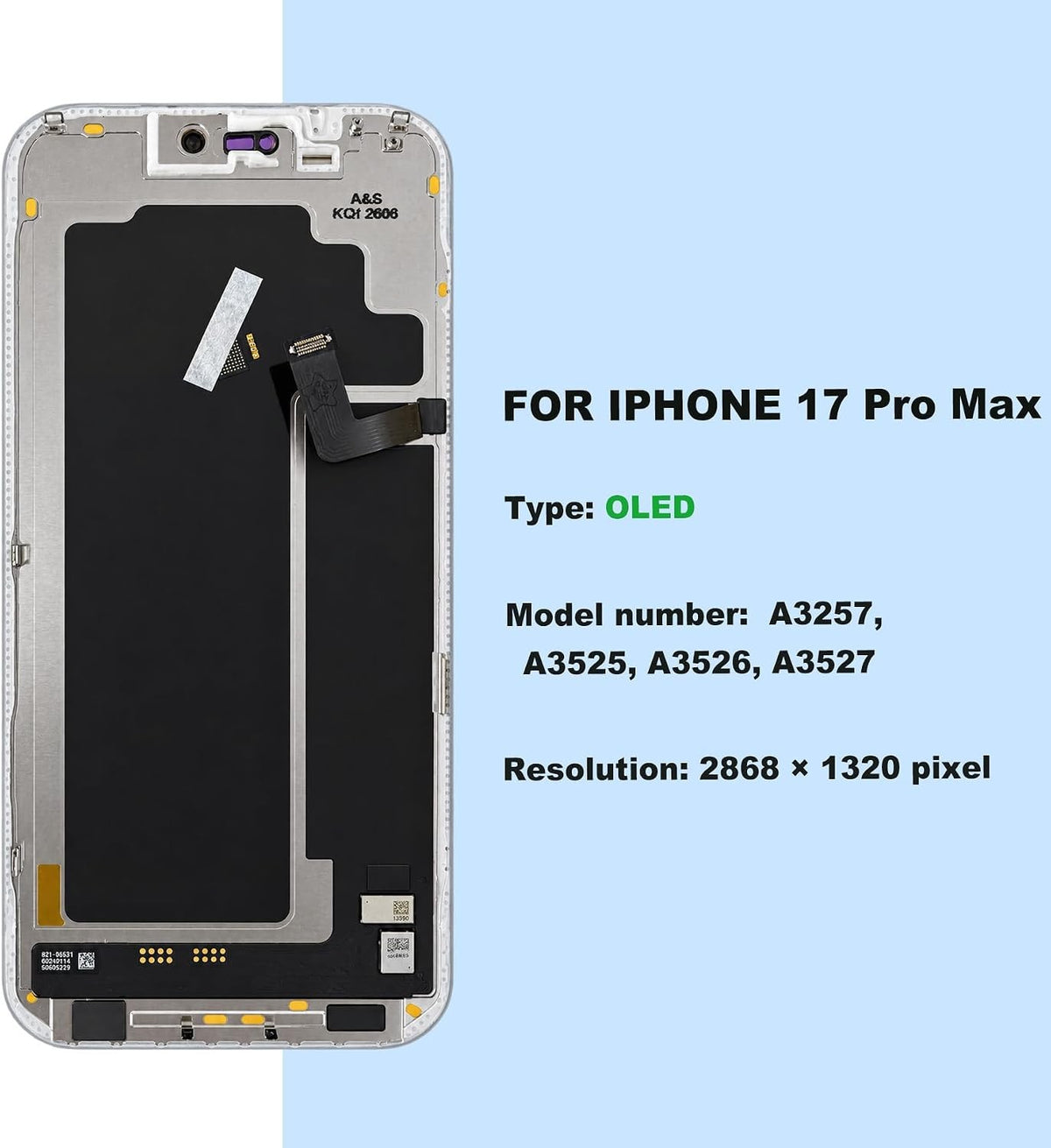 Premium Soft OLED Display for iPhone 17 Pro Max Screen Replacement UK Stock