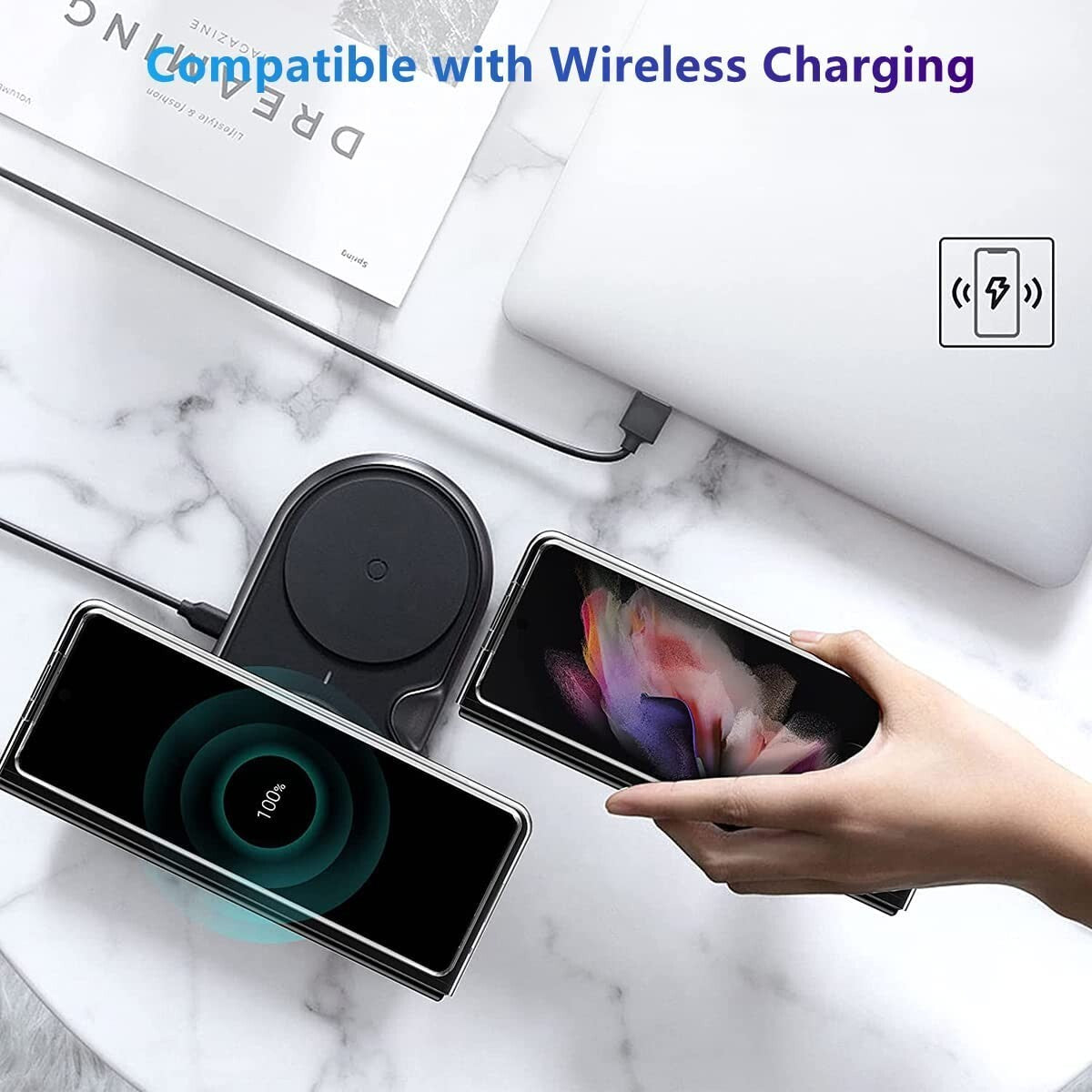 For Samsung Galaxy Z Fold5/4/3 5G Shockproof Clear Slim Rugged Hybrid Case Cover