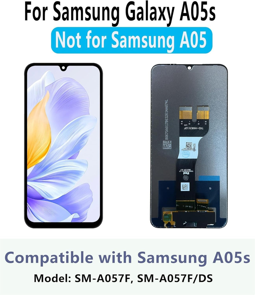 Samsung Galaxy A05s SM-A057F LCD Screen Digitizer Full Assembly Replacement