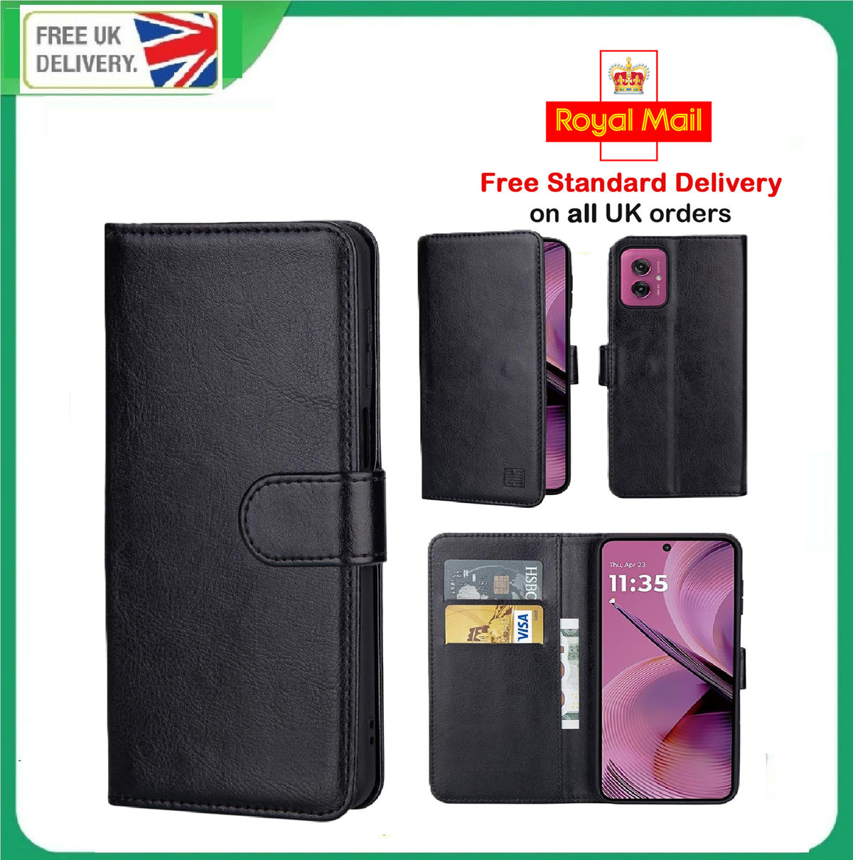 For Motorola Moto G86 5G Phone Case Leather Flip Shockproof Wallet Book Cover