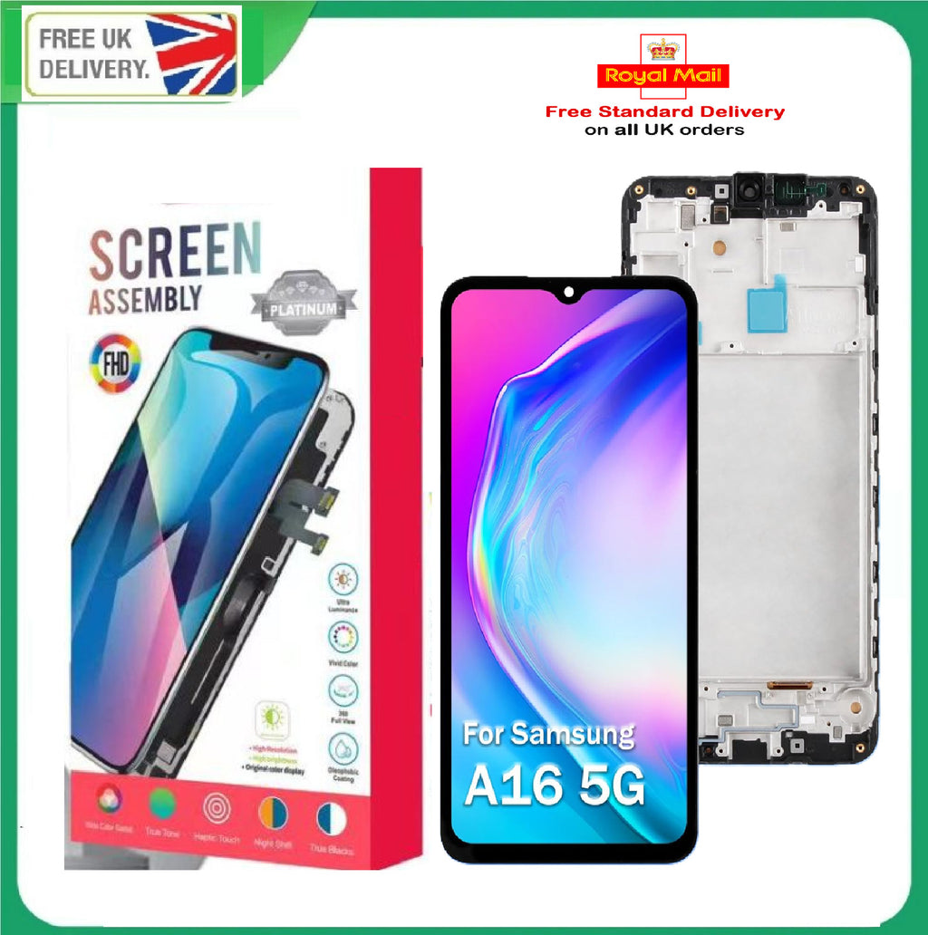 For Samsung Galaxy A16 5G SM-A166 A166B LCD Display Screen Replacement+Frame