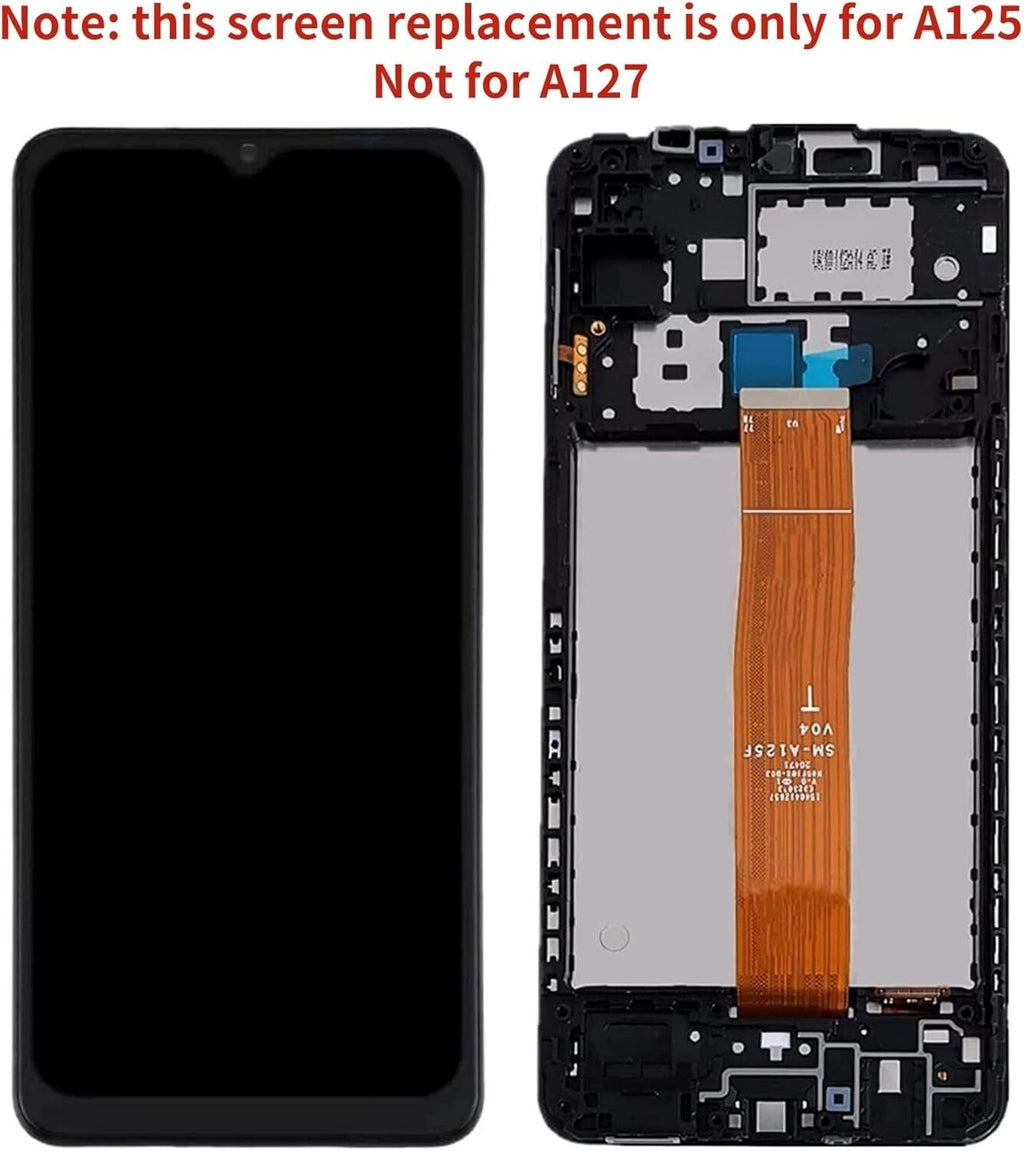 For Samsung Galaxy A12 2020 SM-A125F LCD Display Screen Touch Digitizer+Frame