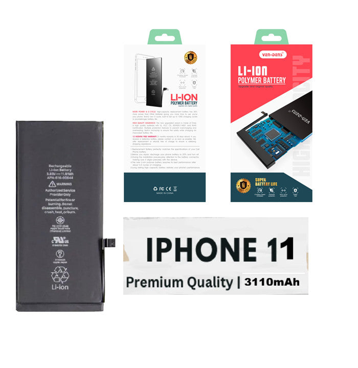 For iPhone 11 Battery Replacement 3110mAh Premium Quality+Adhesive Strips