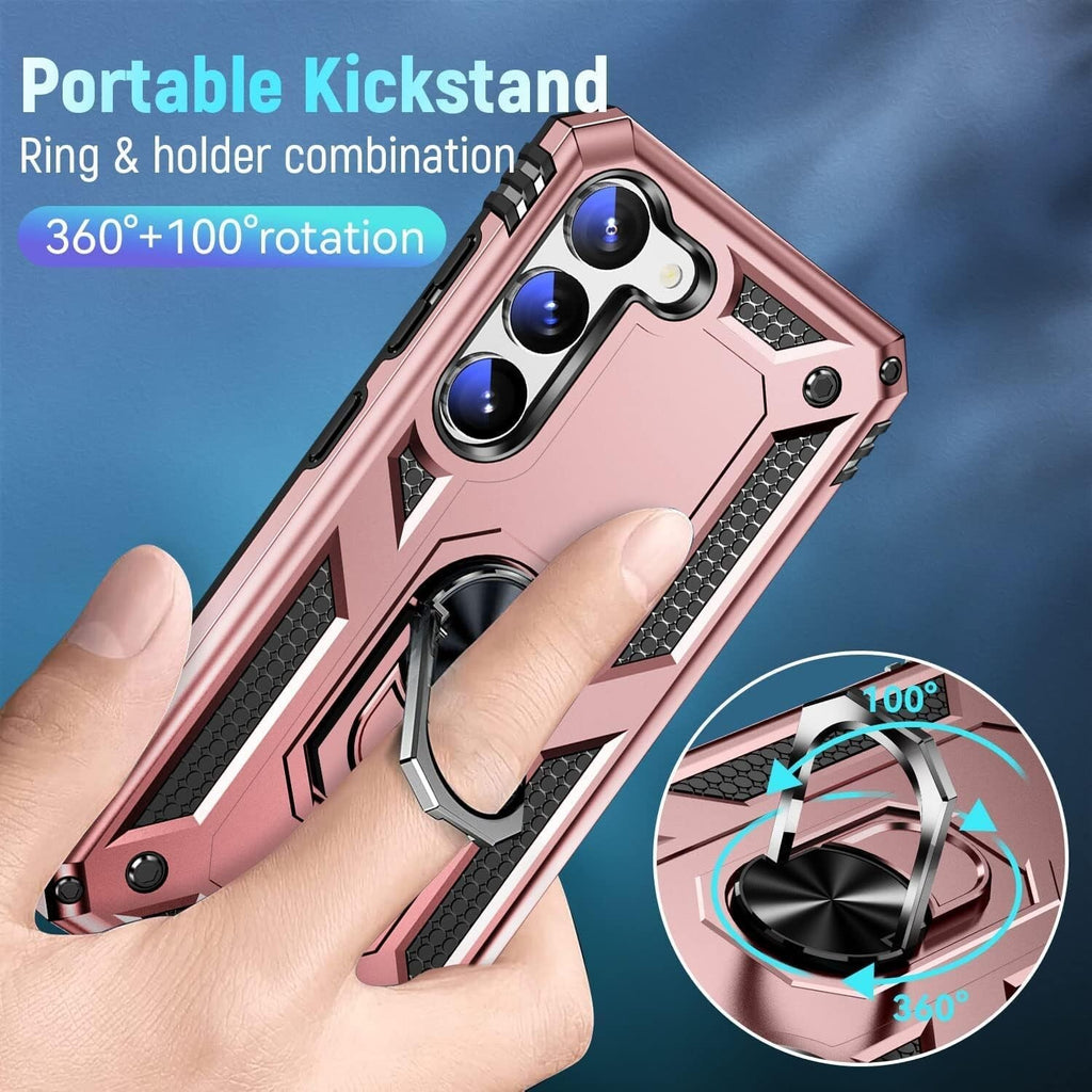 For Samsung Galaxy Z Flip 6 5 5G Case Shockproof Armor Ring Stand Phone Cover