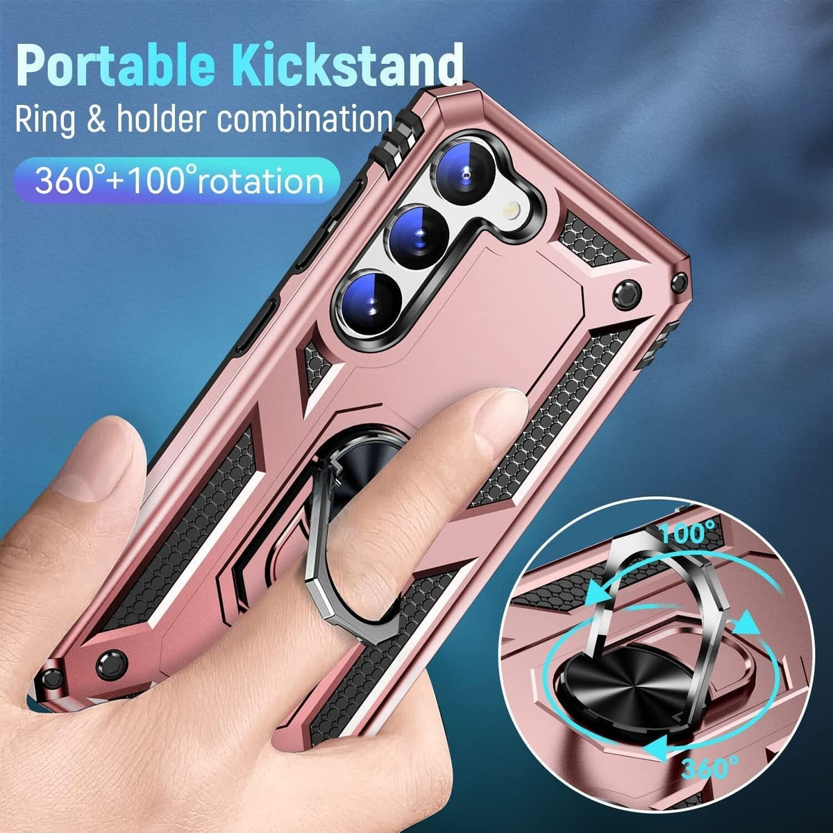 For Samsung Galaxy Z Flip 6 5 5G Case Shockproof Armor Ring Stand Phone Cover