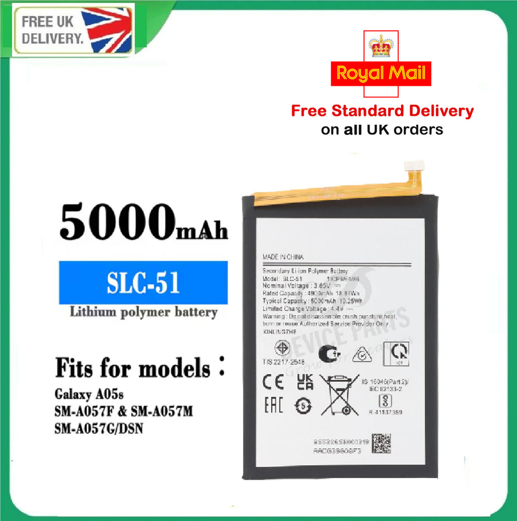 For Samsung Galaxy A05S A057F A05S SM-A057F Battery SLC-51 A05s 5000mAh