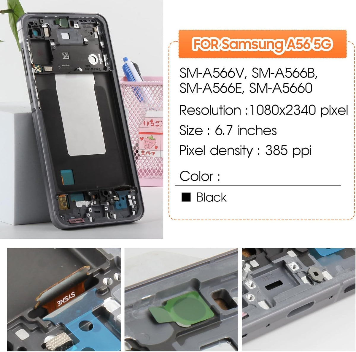 For Samsung Galaxy A56 5G SM-A566B OLED LCD Display Touch Screen Replacement LCD