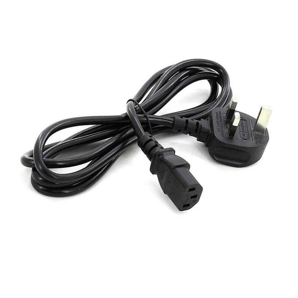 IEC Kettle Lead Power Cable 3 Pin UK Plug For PC Monitor TV C13 to BS1363 Lot