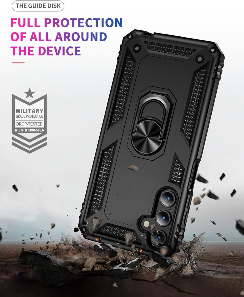 Case For Samsung Galaxy A15 TOUGH Shockproof ARMOUR Stand Phone Cover Ring Case