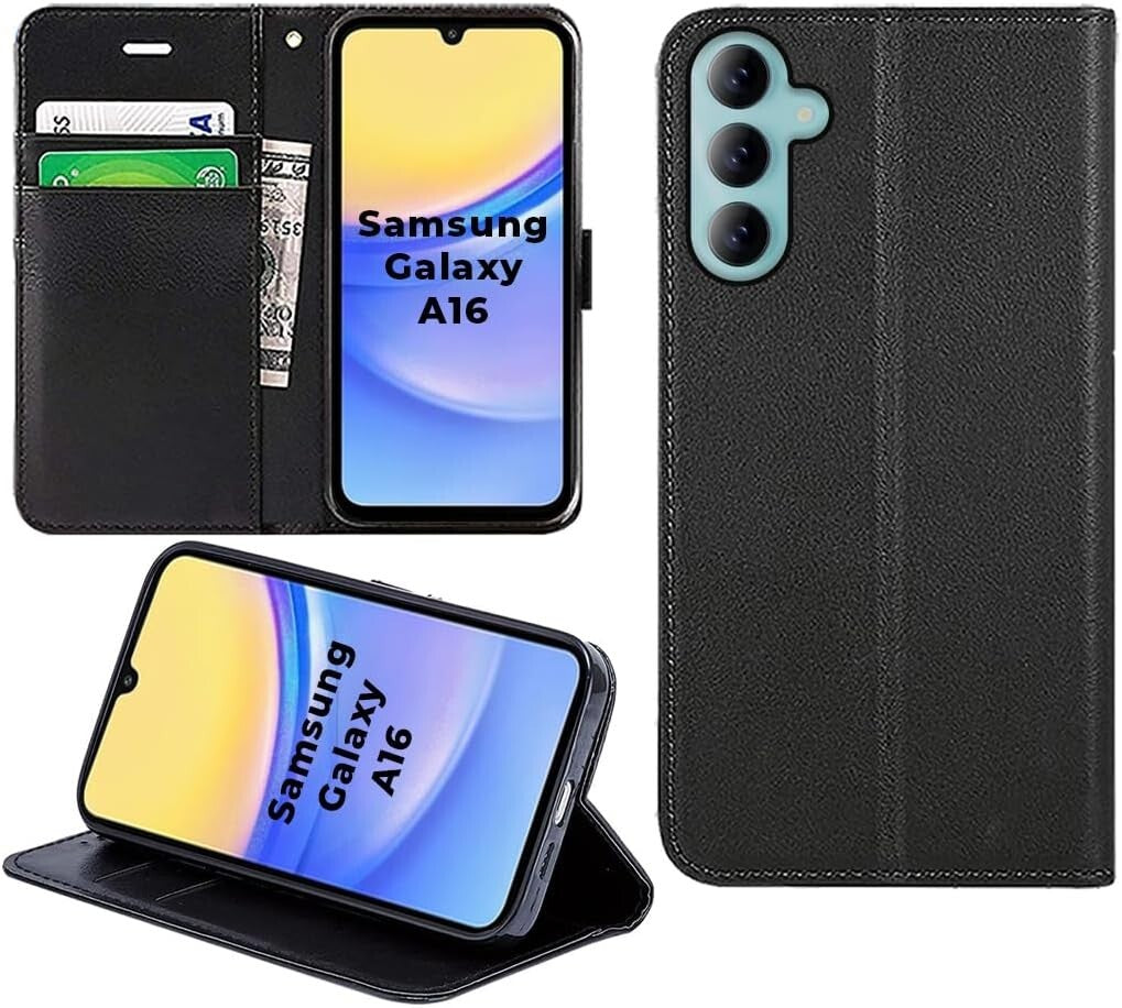 For Samsung A16 5G Galaxy A16 Phone Cover Leather Flip Gel Card Wallet Book Case