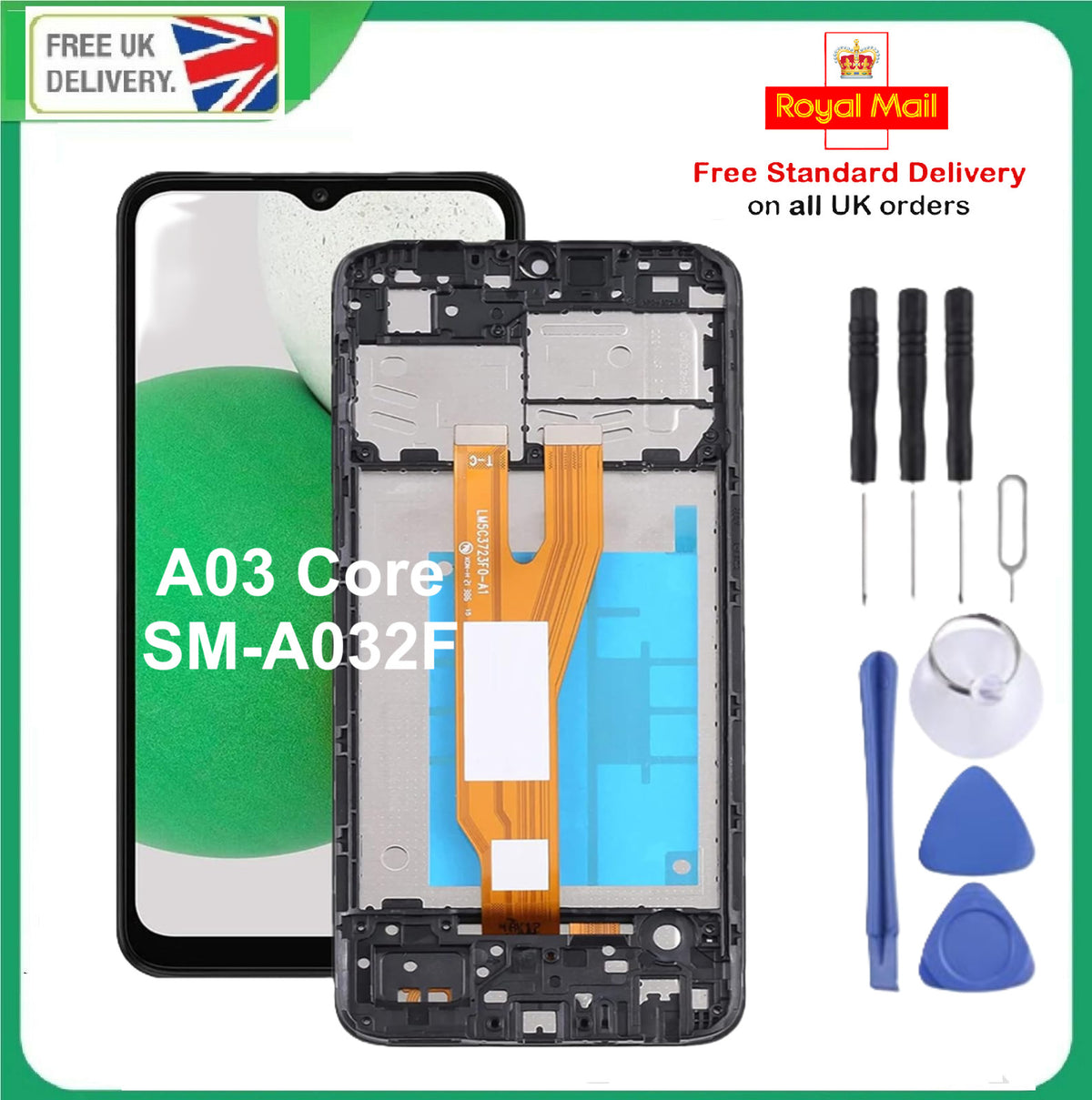 For Samsung Galaxy A03 Core SM-A032F/DS LCD Display Screen Replacement+Frame OEM