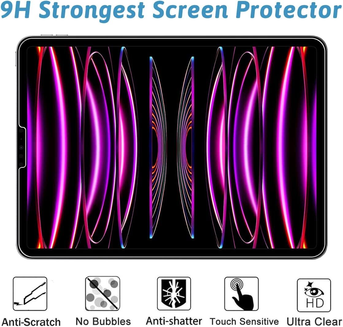 Tempered Glass Screen Protector For iPad Pro 11 Inch 1st 2nd 3rd 4th Generation
