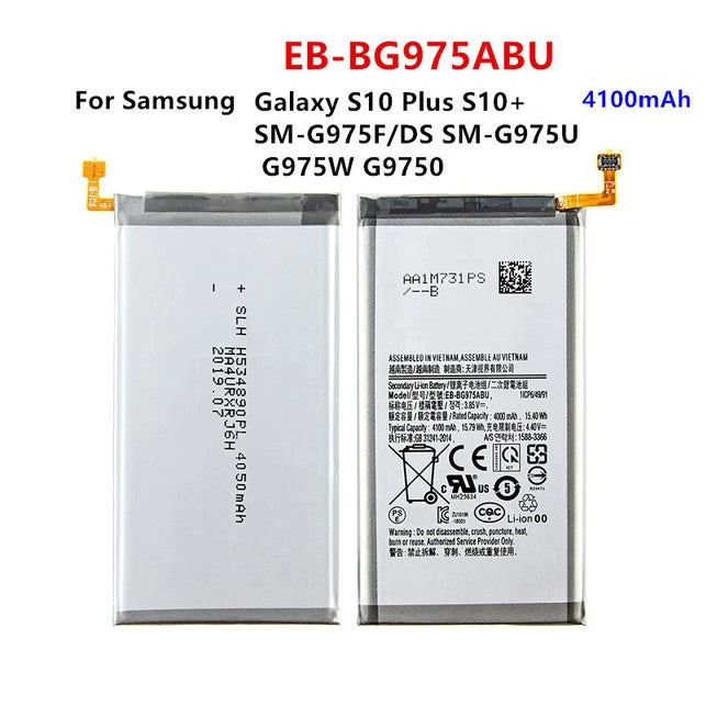 Replacement Samsung Galaxy S10+ Plus Battery 4100mAh EB-BG975ABU SM-G975F G975F