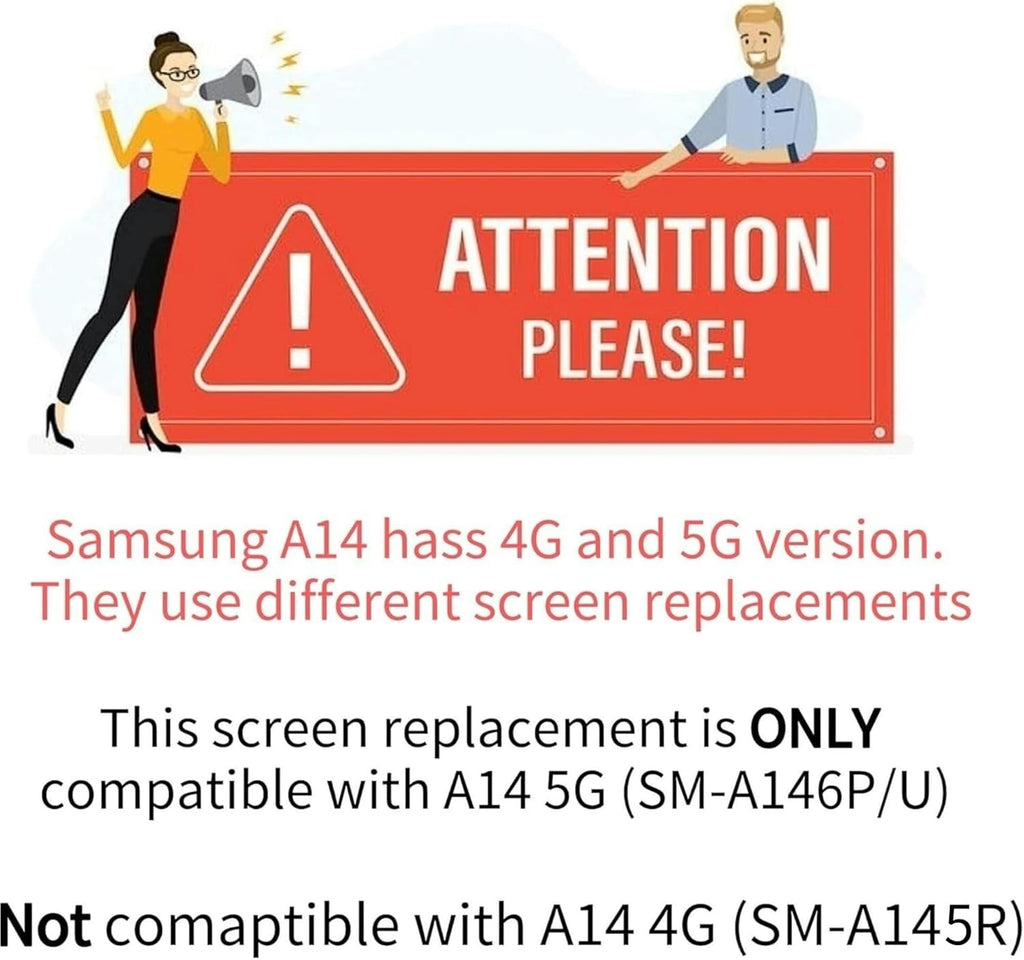 Samsung Galaxy A14 5G LCD Display Touch Screen A145F A145G A145M A145B