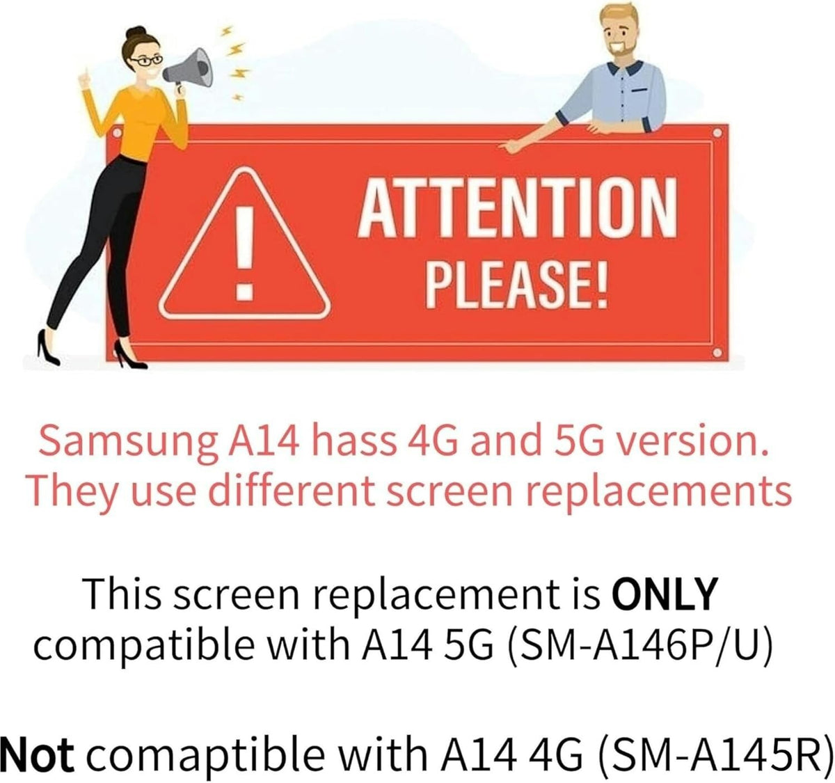 Samsung Galaxy A14 5G LCD Display Touch Screen A145F A145G A145M A145B