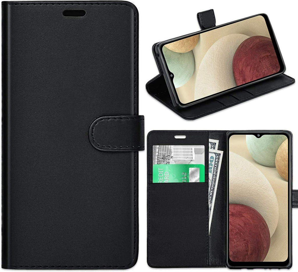 For Samsung Galaxy A12 Case Leather Wallet Book Flip Stand Cover for A12 Phone