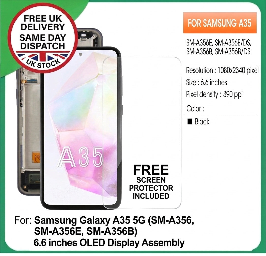 For Samsung Galaxy A35 5G A356 Genuine OLED LCD Screen Display SM-A356B/SM-A356E