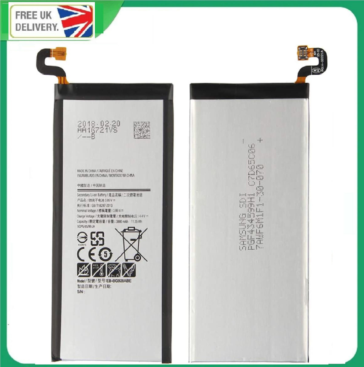 For Samsung EB-BG928ABE Battery For Galaxy S6 Edge Plus SM-G928 / 3000mAh