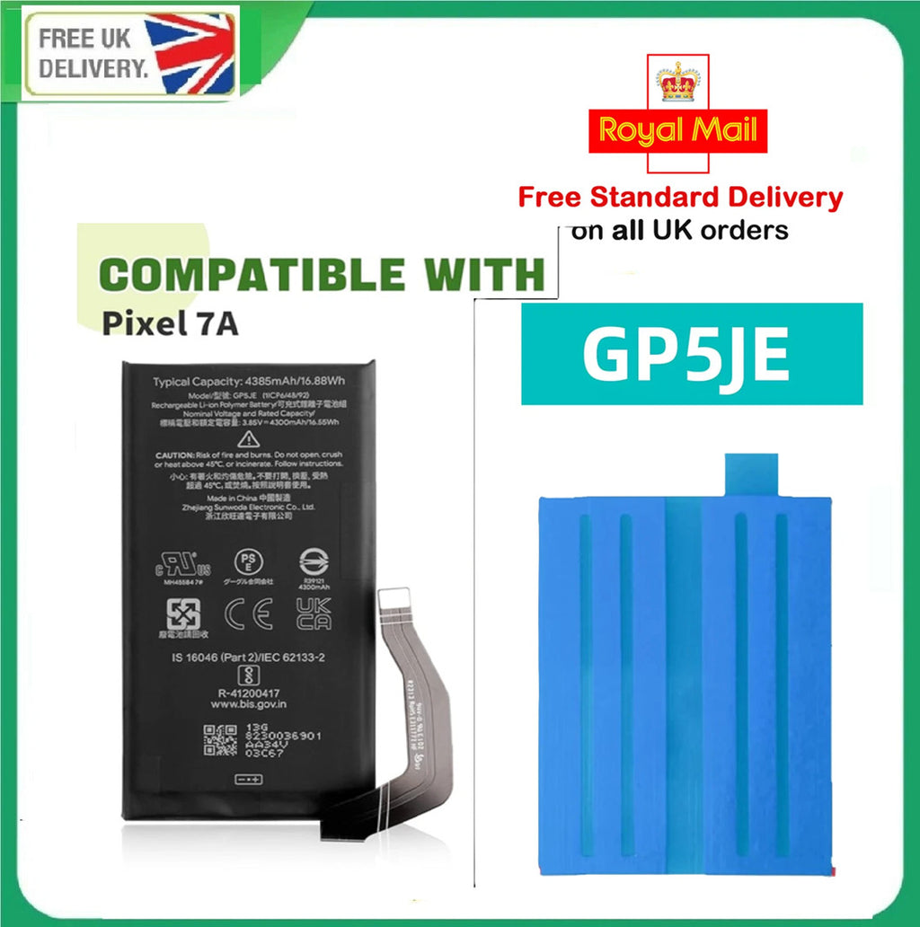 FOR GOOGLE PIXEL 7A BATTERY 4385mAh GP5JE OEM UK REPLACMENT BATTERY+ ADHESIVE