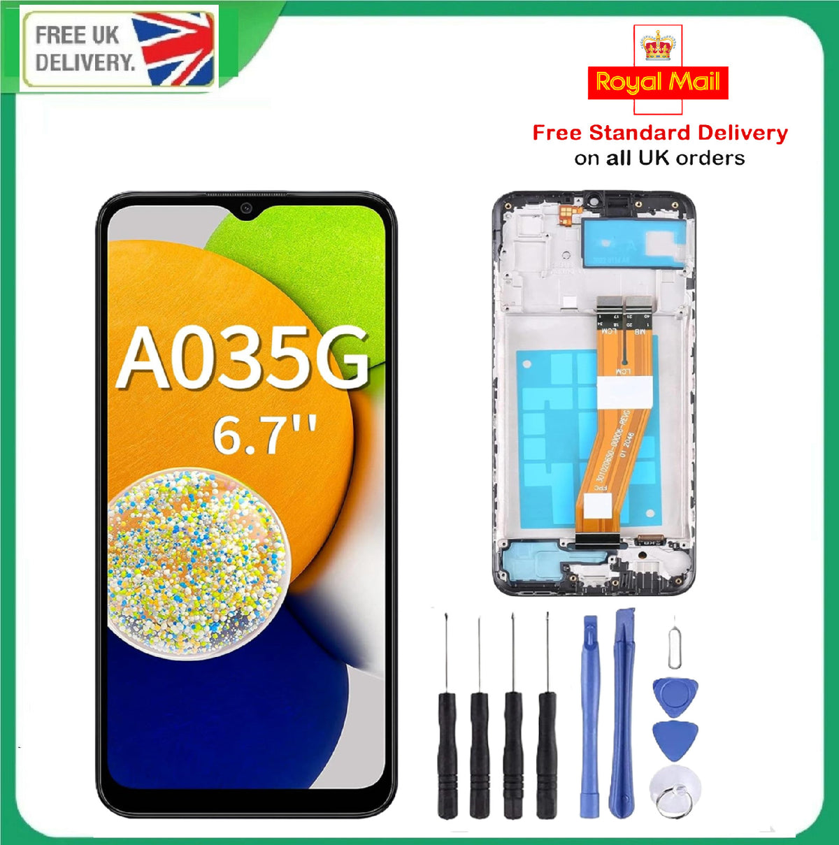 For Samsung Galaxy A03 SM-A035G LCD Display Touch Screen Replacement+Frame OEM