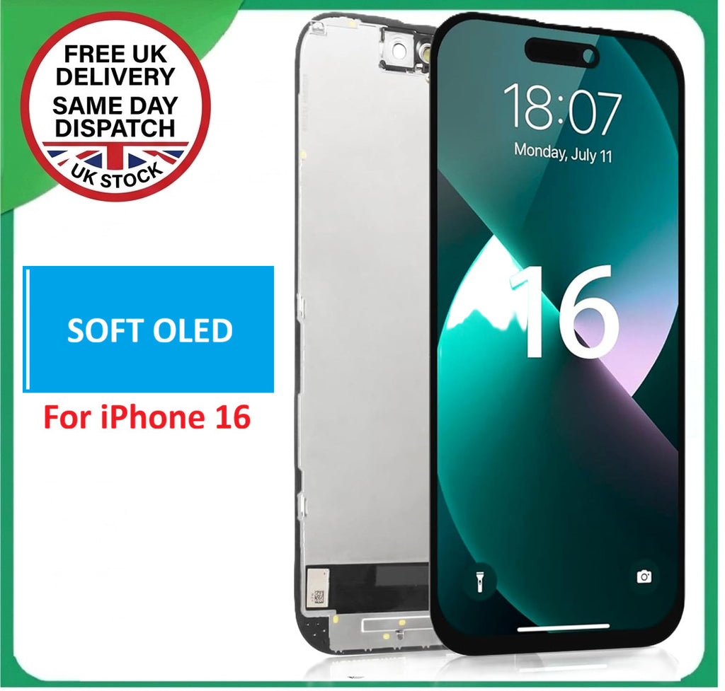 OLED Screen for iPhone 16 Replacement Screen 3D Touch Display SOFT OLED LCD