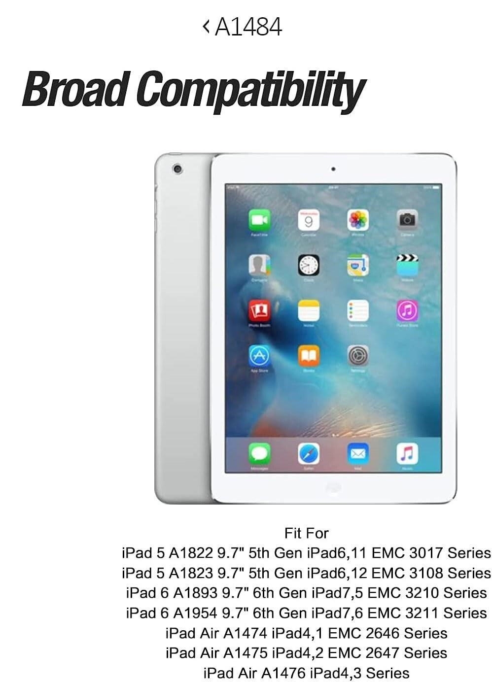 For iPad Air 1 iPad 5 8827mah A1484 A1474 1475 Replacement Battery for iPad 5