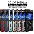 For Samsung Galaxy Z Flip 6 5 5G Case Shockproof Armor Ring Stand Phone Cover
