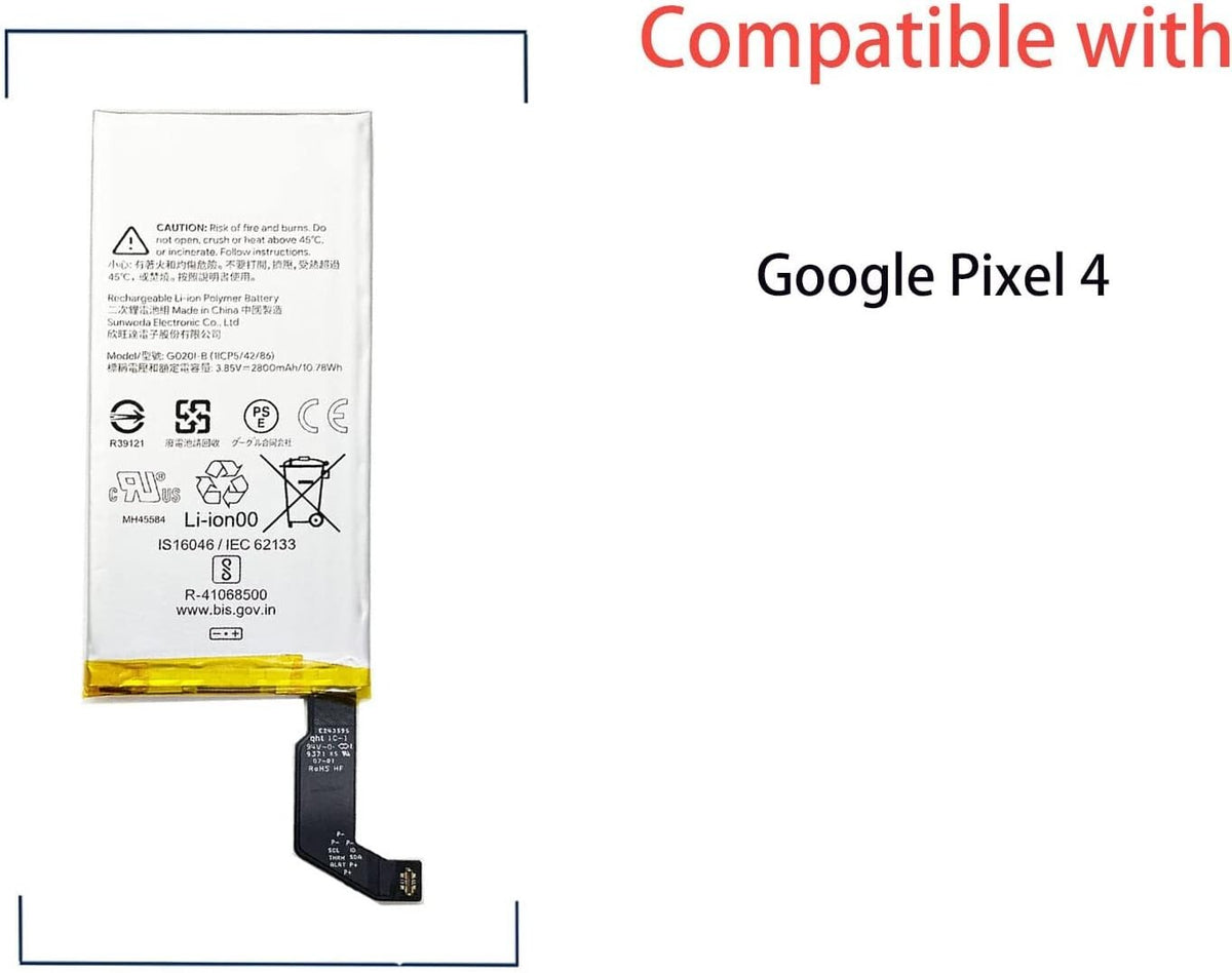 For Google Pixel 4 Battery 2800mAh G020I G020I-B G020M G020I GA011