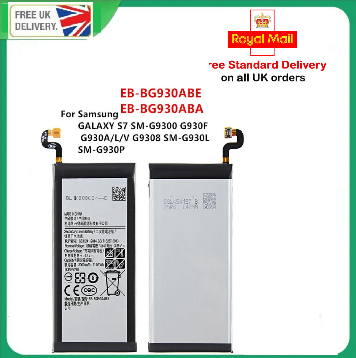 For Samsung Galaxy S7 Edge Internal Replacement Battery SM G935 EB-BG935ABE