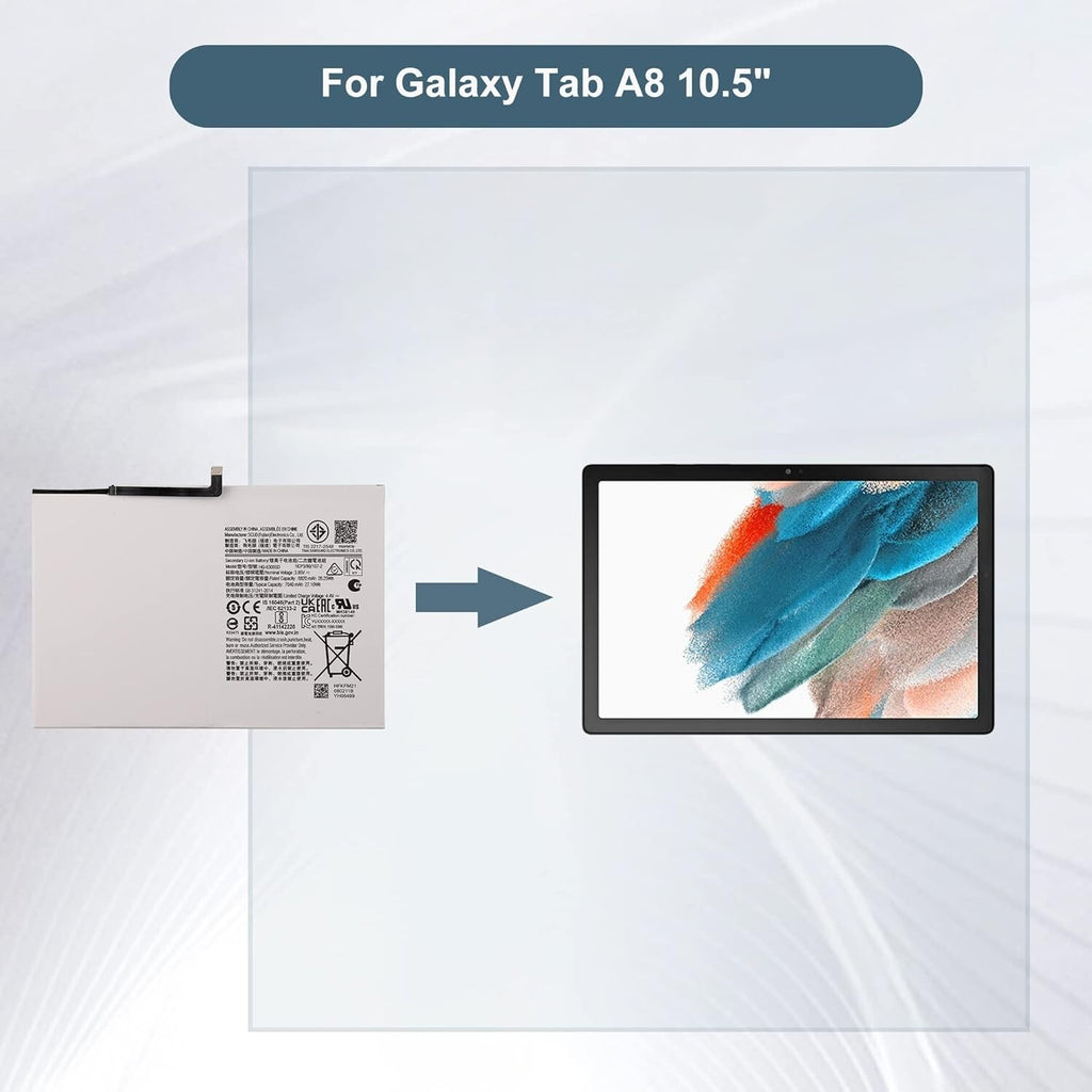 For Samsung Galaxy Tab A8 10.5 X200 X205 Replacement Battery HQ-6300SD Tab A8