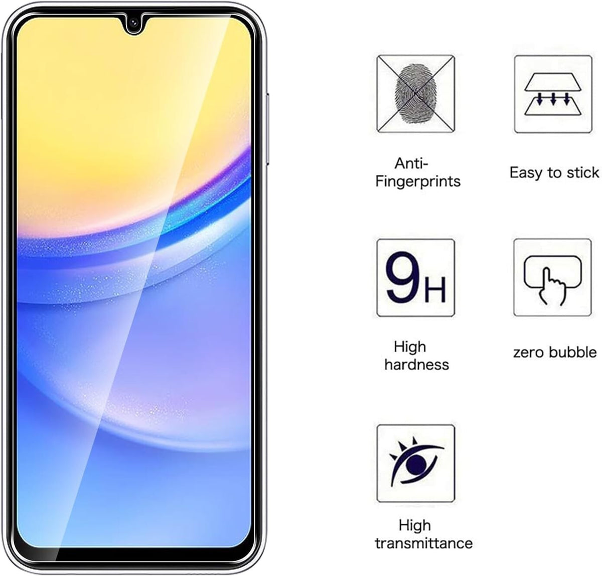 Gorilla Tempered Glass Screen Protector For Samsung A15, A05s, A54,A13, A14, A13