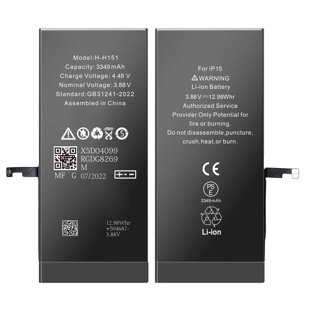 iPhone 15 Replacement Battery Premium Quality 3349mAh with Adhesive UK
