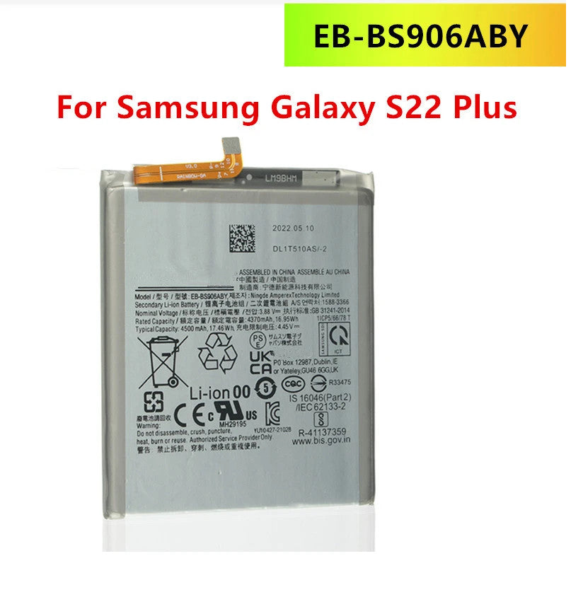 Replacement Battery For Samsung Galaxy S22 Plus SM-S906 EB-BS906ABY 4500mAh