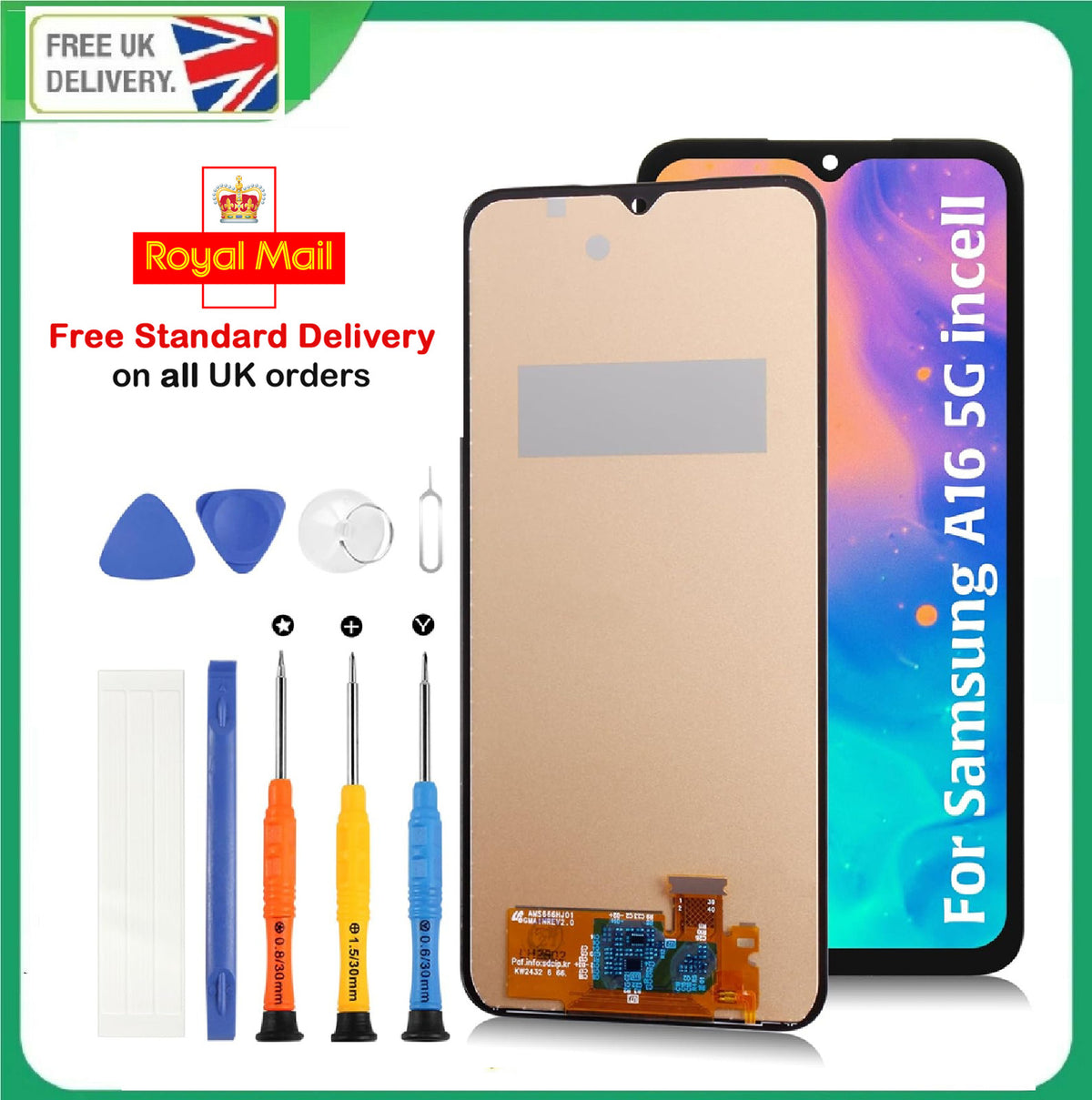 For Samsung Galaxy A16 5G SM-A166B/DS A166E LCD Display Screen Replacement+Frame
