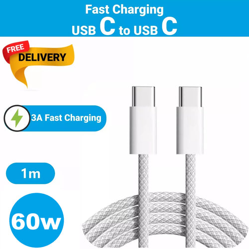 1m 2m Braided Extra Long Charger Cable For PS5 Controller USB-C Charging Lead