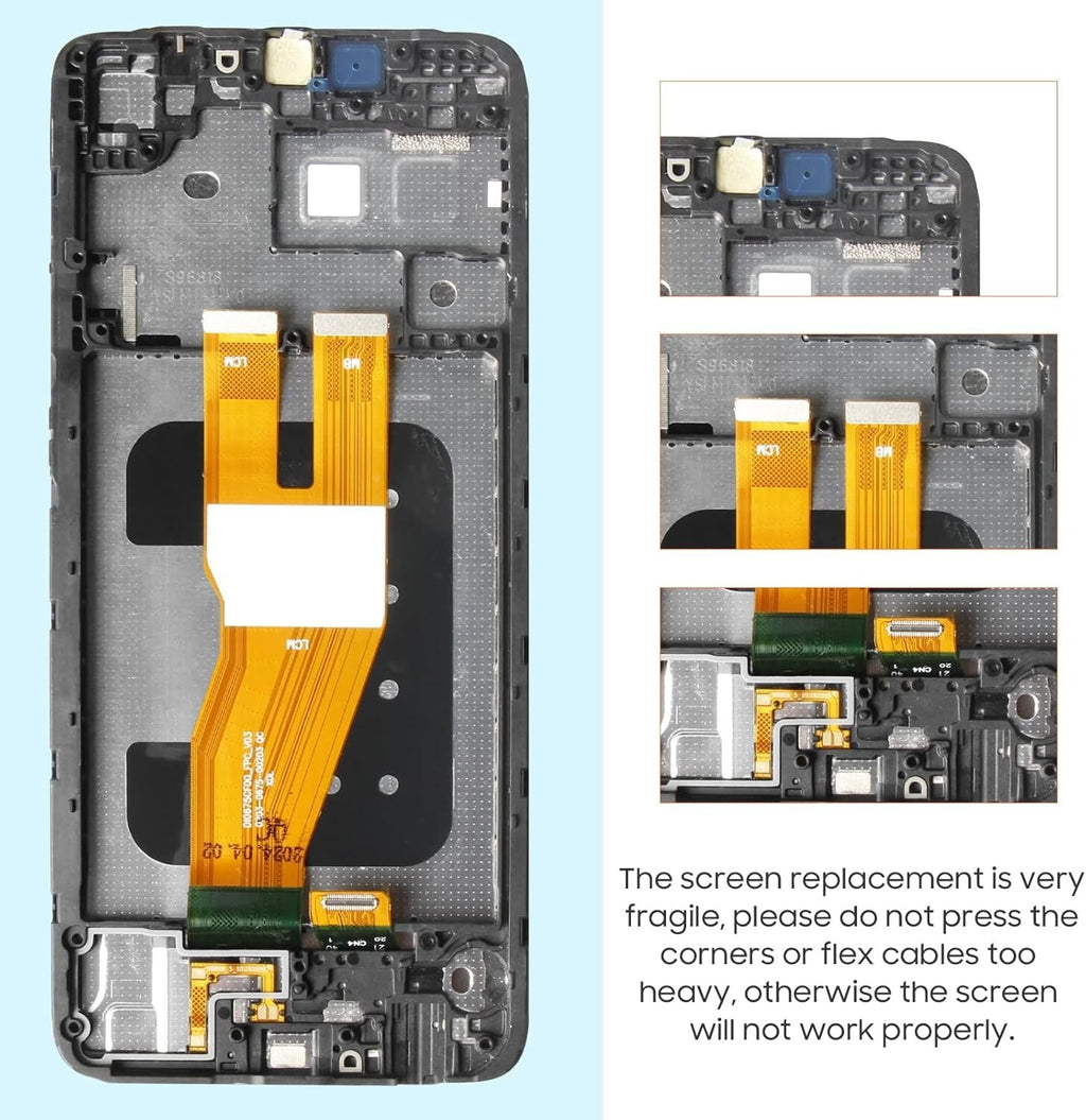 For Galaxy A05 A055 SM-A055F A055F/DS A055M/DS LCD Display Touch Screen Frame