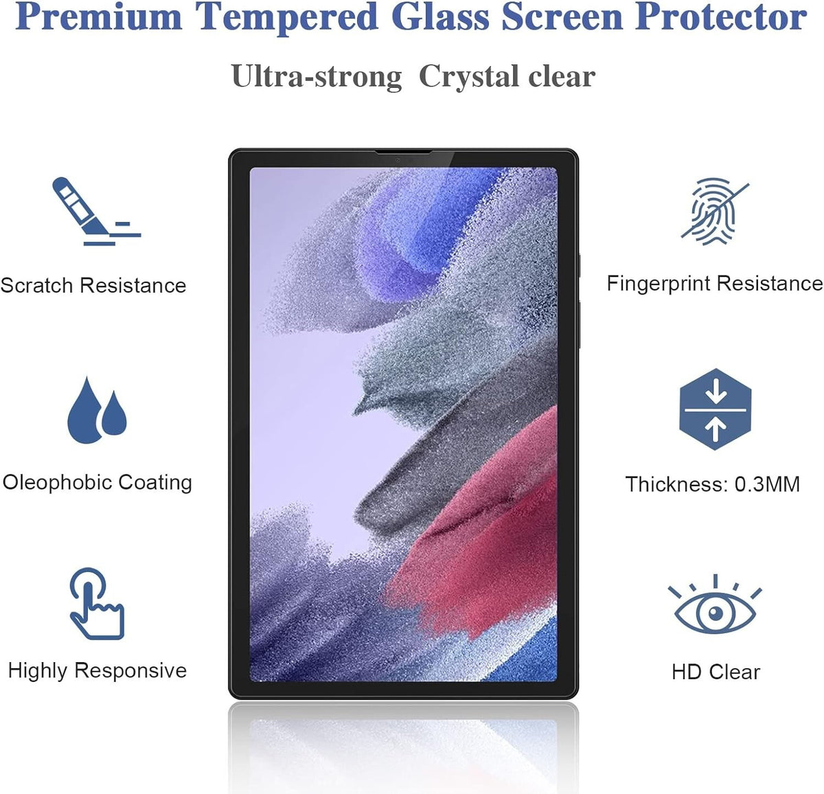 Tempered Glass For Samsung Galaxy Tab A7 Lite 8.7 Inch Tablet Screen Protector