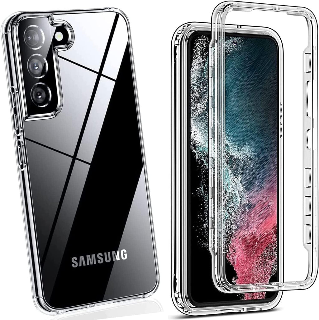 CLEAR FULL 360 Case for Samsung S22 S23 S24 FE Plus Ultra Shockproof Phone Cover
