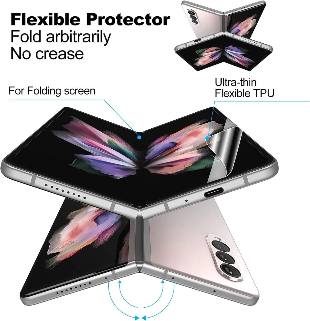 For Samsung Galaxy Z Fold 5 Main screen & front & back Screen Protector Film 5G